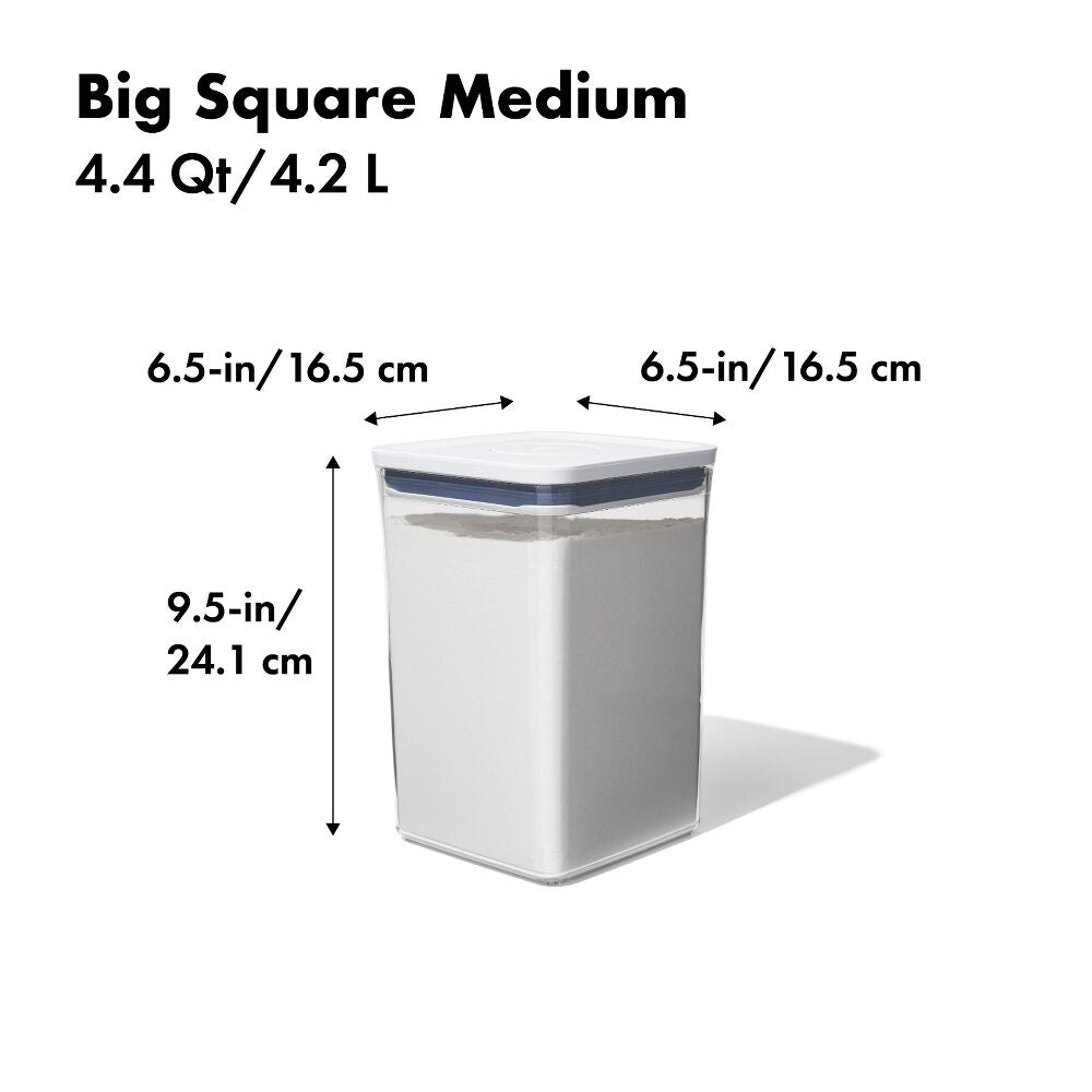POP Container - Big Square Medium (4.4 Qt/4.2 L) J1