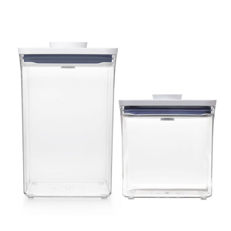 POP Container - Big Square Medium (4.4 Qt.) & POP Container - Rectangle Short (1.7 Qt.) Bundle H4