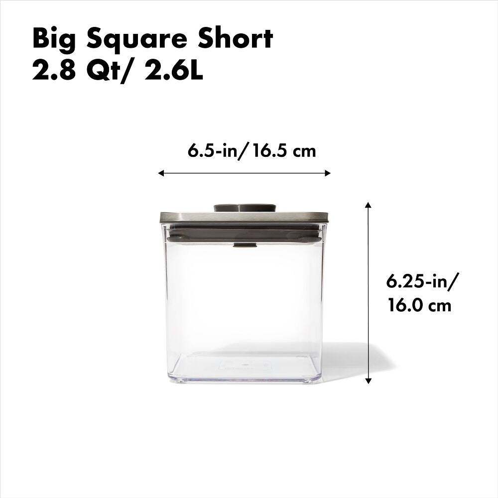 POP Container - Big Square Short (2.8 Qt/2.6 L) K4