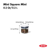 POP Container - Mini Square Mini (0.2 Qt.) D2