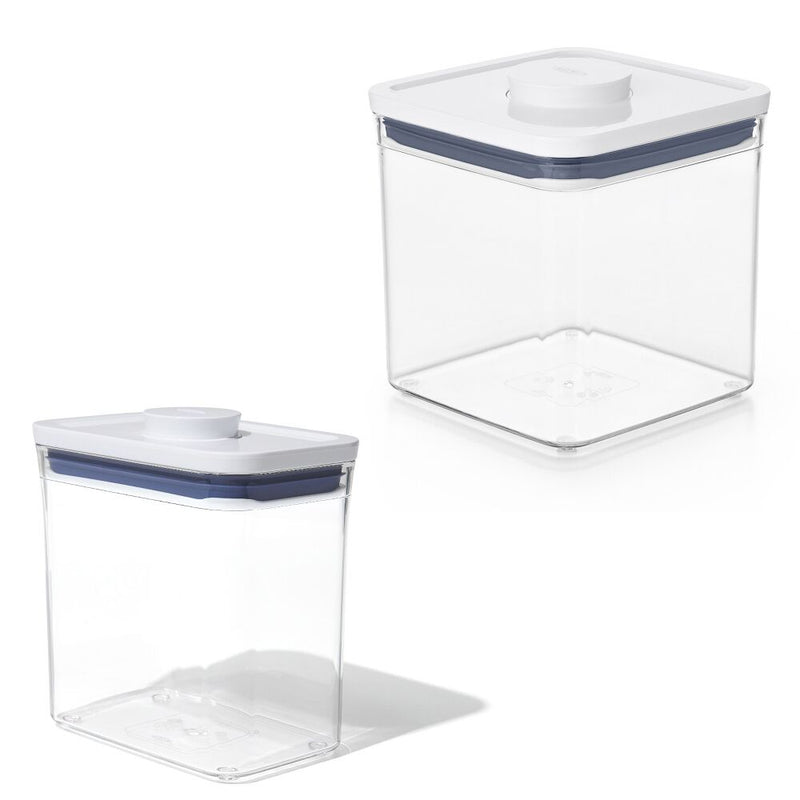 POP Container - Rectangle Short (1.7 Qt.) & POP Container - Big Square Short (2.8 Qt.) Bundle G9