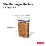 POP Container - Slim Rectangle Medium (1.9 Qt.) I0