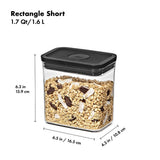 POP Container - Rectangle Short (1.7 Qt/1.6 L) - Matte Black Z3