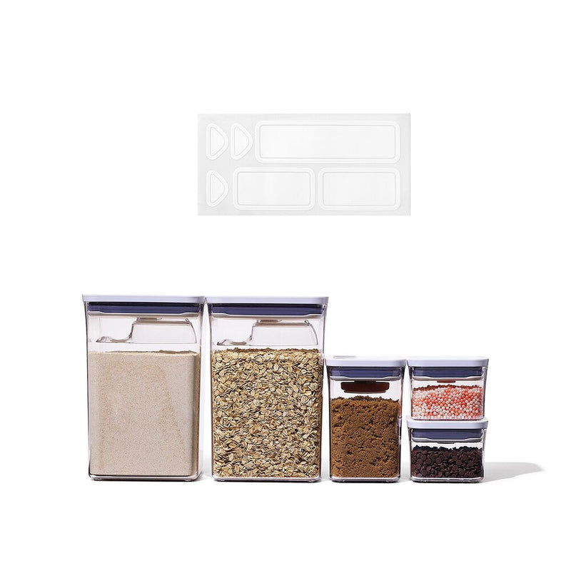 POP Removable Labels & 8-Piece POP Container Baking Set Bundle Y8