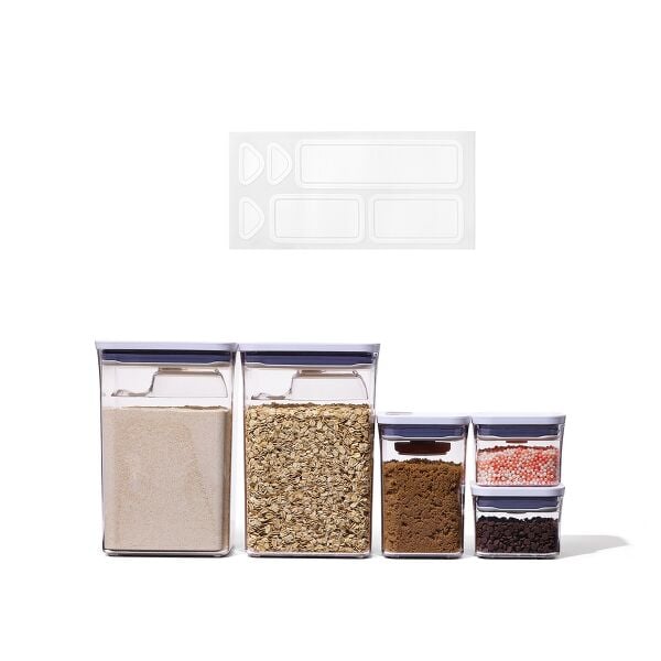 POP Removable Labels & 8-Piece POP Container Baking Set Bundle Y8