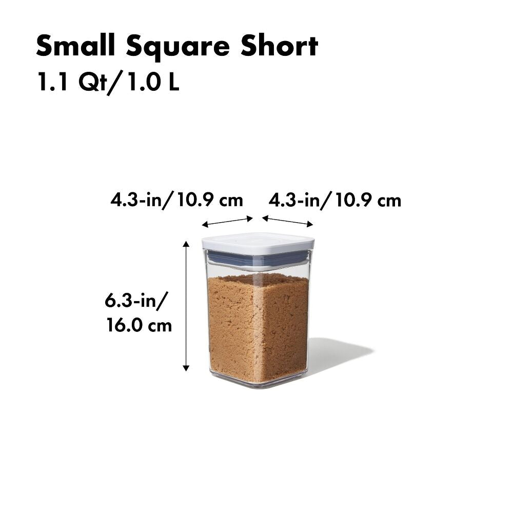 POP Container - Small Square Short (1.1 Qt/1.0 L)