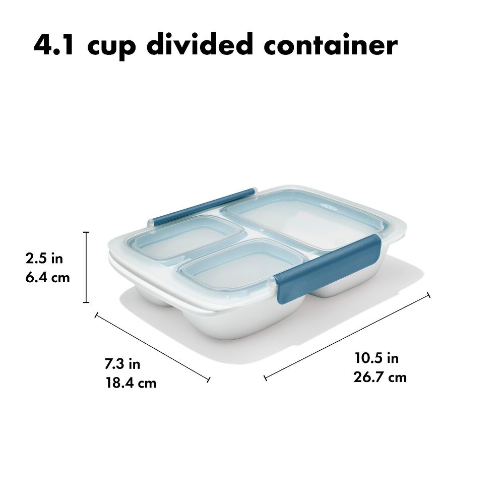 Prep & Go 4.1-Cup Divided Container - Ocean Blue A8