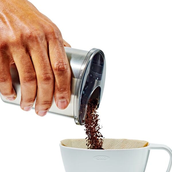 Replacement Coffee Grounds Container for Conical Burr Coffee Grinder - Stainless Steel F8