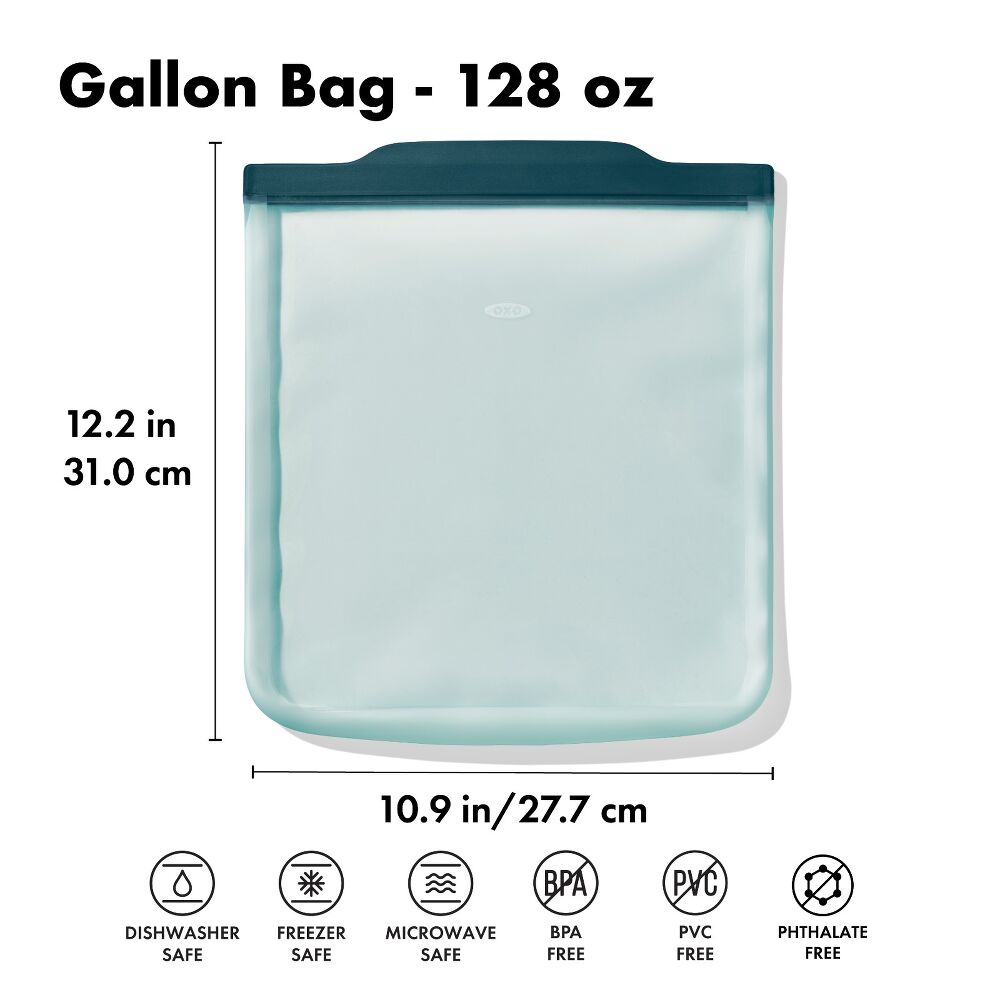 Silicone Reusable Bag - Gallon Bag (128 oz) - Lagoon X9