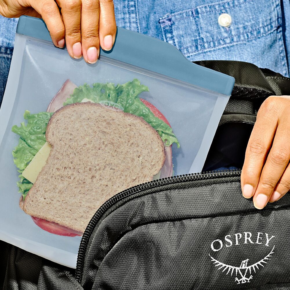 Silicone Reusable Bag  Sandwich (28 oz) - Ocean Blue D3