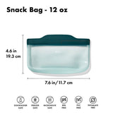 Silicone Reusable Bag - Snack Bag (12 oz) - Lagoon Q7