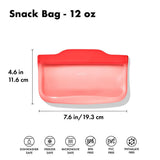 Silicone Reusable Bag - Snack Bag (12 oz) - Watermelon E4