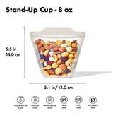 Silicone Reusable Bag - Stand-Up Cup (8 oz) - Oat N5