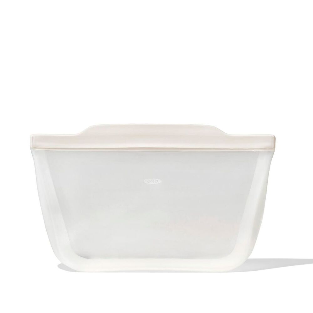 Silicone Reusable Bag - Stand-Up Half Gallon (64 oz) - Oat H0