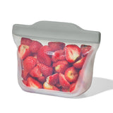 Silicone Reusable Bag  Stand-Up Snack (12 oz) - Fog C7