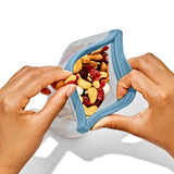Silicone Reusable Bag  Stand-Up Snack (12 oz) - Ocean Blue Z4
