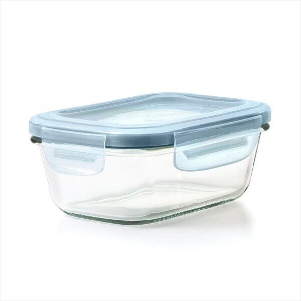 Smart Seal 1.6-Cup Glass Rectangle Container - Arctic Blue C5