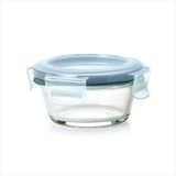 Smart Seal 1-Cup Glass Round Container - Arctic Blue C3