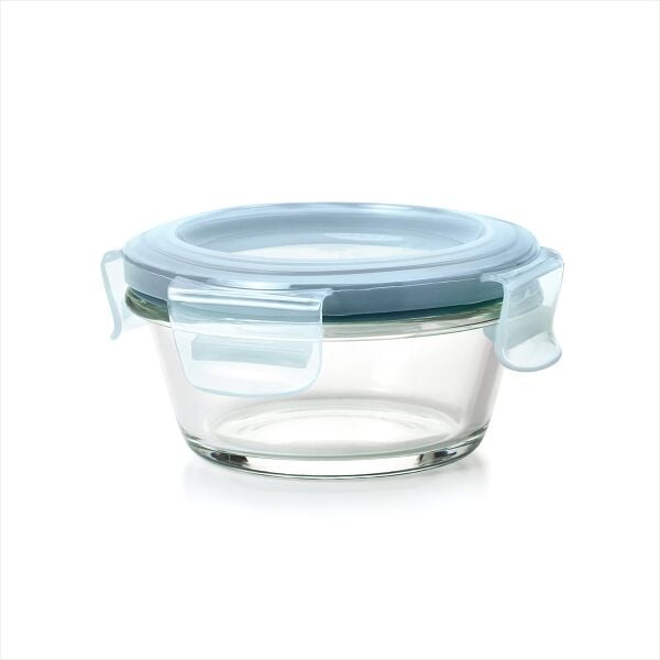 Smart Seal 1-Cup Glass Round Container - Arctic Blue C3