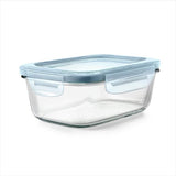 Smart Seal 3.5-Cup Glass Rectangle Container - Arctic Blue M7