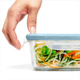 Smart Seal 3.5-Cup Glass Rectangle Container - Arctic Blue M7