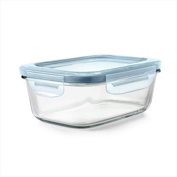 Smart Seal 3.5-Cup Glass Rectangle Container - Arctic Blue M7