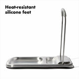Stainless Steel Spoon Rest with Lid Holder H8