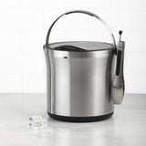 Steel Ice Bucket & Tong Set W4