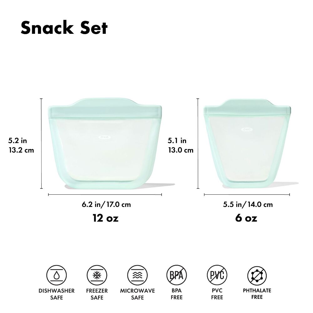 Tot Silicone Reusable Bag - 2-Piece Stand-Up Cup Set K7