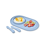 Textured Suction Plate & Spoons Set – 3-Piece H3