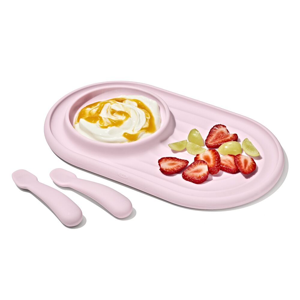 Textured Suction Plate & Spoons Set – 3-Piece H3