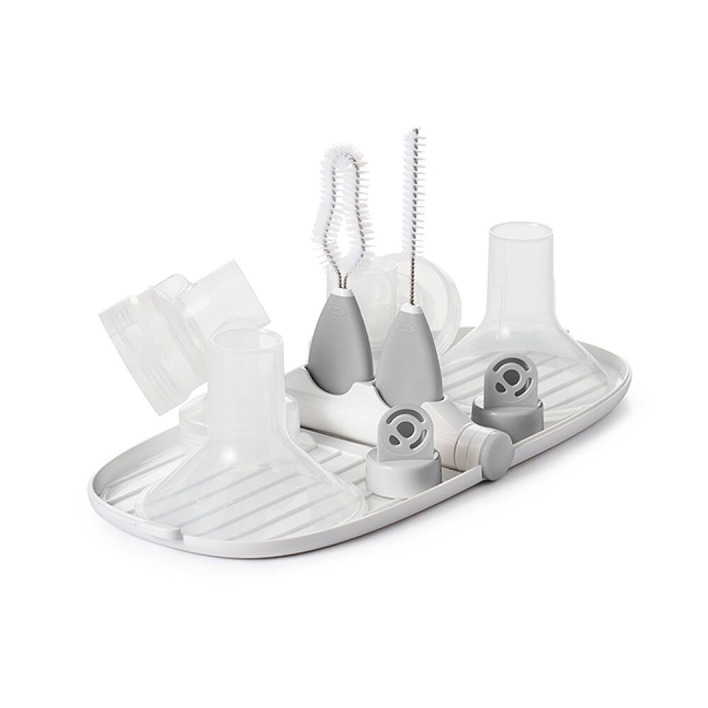 Breast Pump Parts Drying Rack with Detail Brushes A7