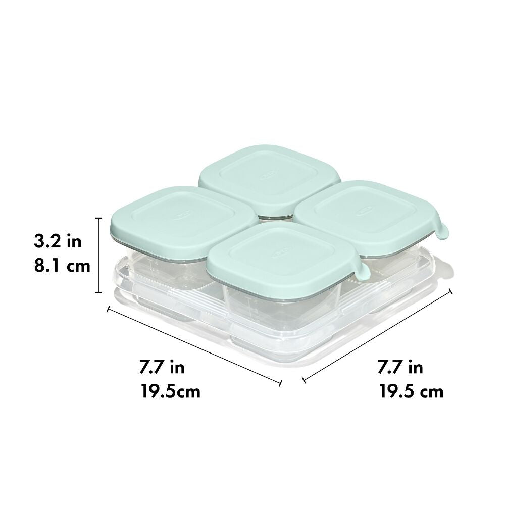 Silicone Baby Blocks Food Storage Containers (4 oz) - Opal T6