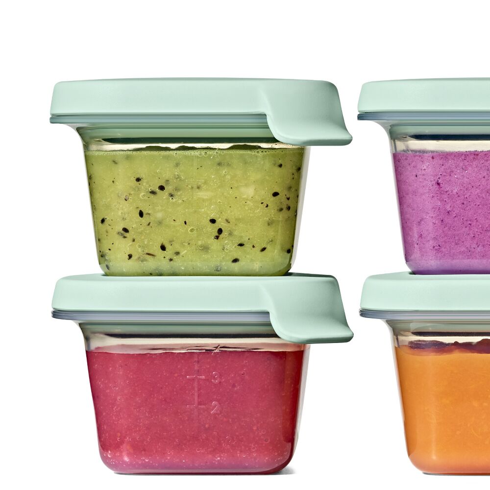 Silicone Baby Blocks Food Storage Containers (4 oz) - Opal T6