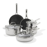 Trident Hybrid Non-Stick Stainless Steel 10-Piece Set T5