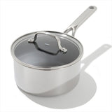 Trident Hybrid Non-Stick Stainless Steel 2.5 Qt Saucepan with Lid J7