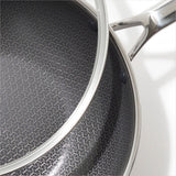 Trident Hybrid Non-Stick Stainless Steel 5 Qt Wok with Lid D0