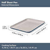Non-Stick Pro Ceramic Coated Metal Bakeware Half Sheet Pan L4